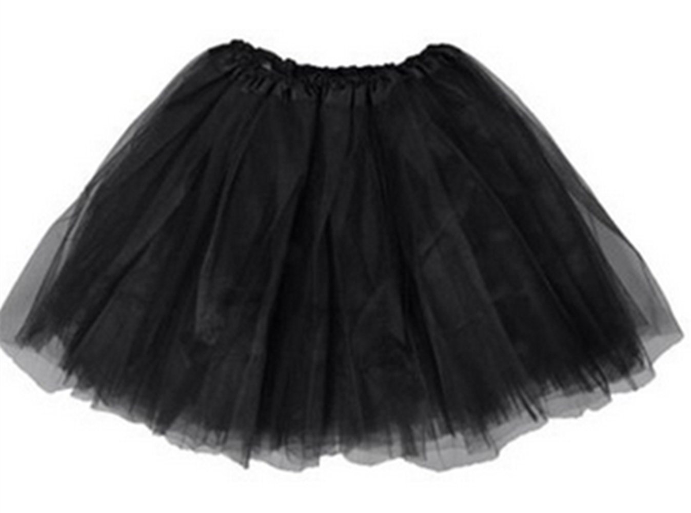 A Liittle Tree Women's Black - Girls Tutu Skirts Dress Up Fancy Dress Party Hen Party (Black)