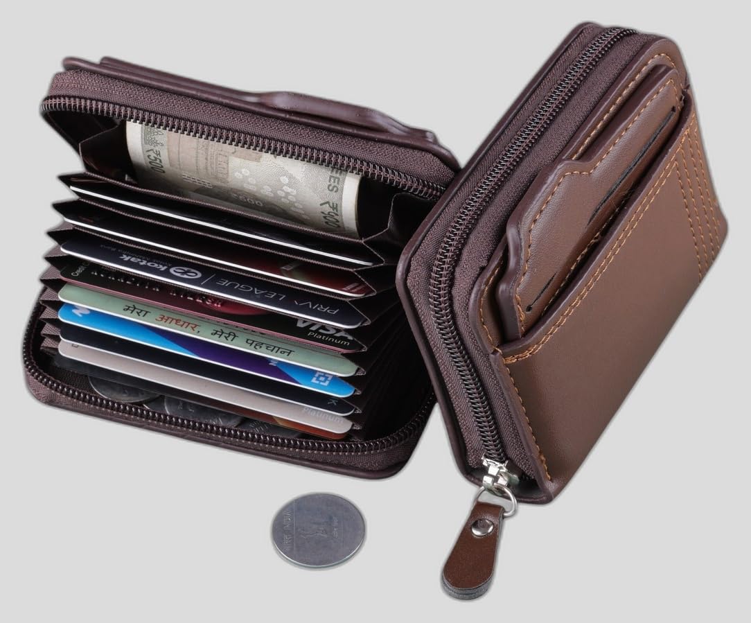 watchstar Slim Skinny Fit Card Wallet for Men and Women (24.bina Baran Brown cardG1)-picture-29