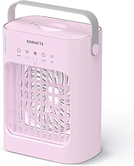 Portable Air Conditioners Cooling Fan, 3 Speeds Evaporative Mini Air Conditioner Portable, 700ml Portable AC Air Cooler, Personal Air Conditioner for Bedroom,Room,Office,Camping-Pink
