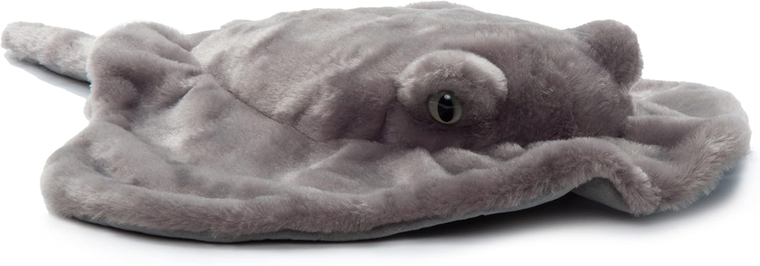 The Petting Zoo Stingray Grey Stuffed Animal Plushie, Gifts for Kids, Wild Onez Sealife Animals, Stingray Plush Toy 22 inches from Tip of Tail to Head