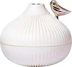 Difusor de Aromas Ultrassônico, 300ml, Umidificador de Ar com Luz LED, Decorativo com Pássaro