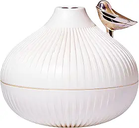 Difusor de Aromas Ultrassônico, 300ml, Umidificador de Ar com Luz LED, Decorativo com Pássaro