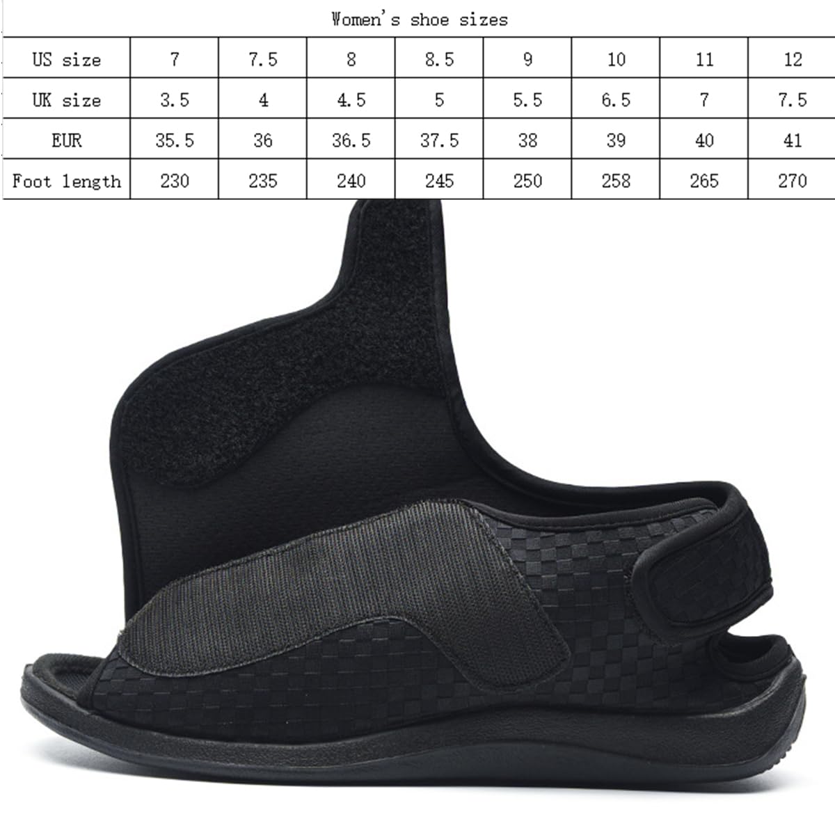 Scarpe Diabetiche Donna Leggero Ortopedica Pantofole Regolabili Scarpe da Riabilitazione da Passeggio Traspirante Extra Larghe