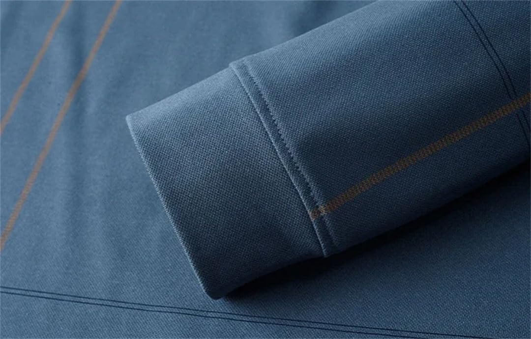 Sudadera tipo polo de manga larga para hombre, 100% algodón