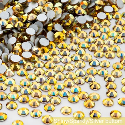 Image of Flatback Rhinestones Bulk, 2880PCS Shiny Sunlight Rhinestones for Clothes DIY Decoration Crafts, Shiny Sunlight, SS30, 6.3-6.5mm