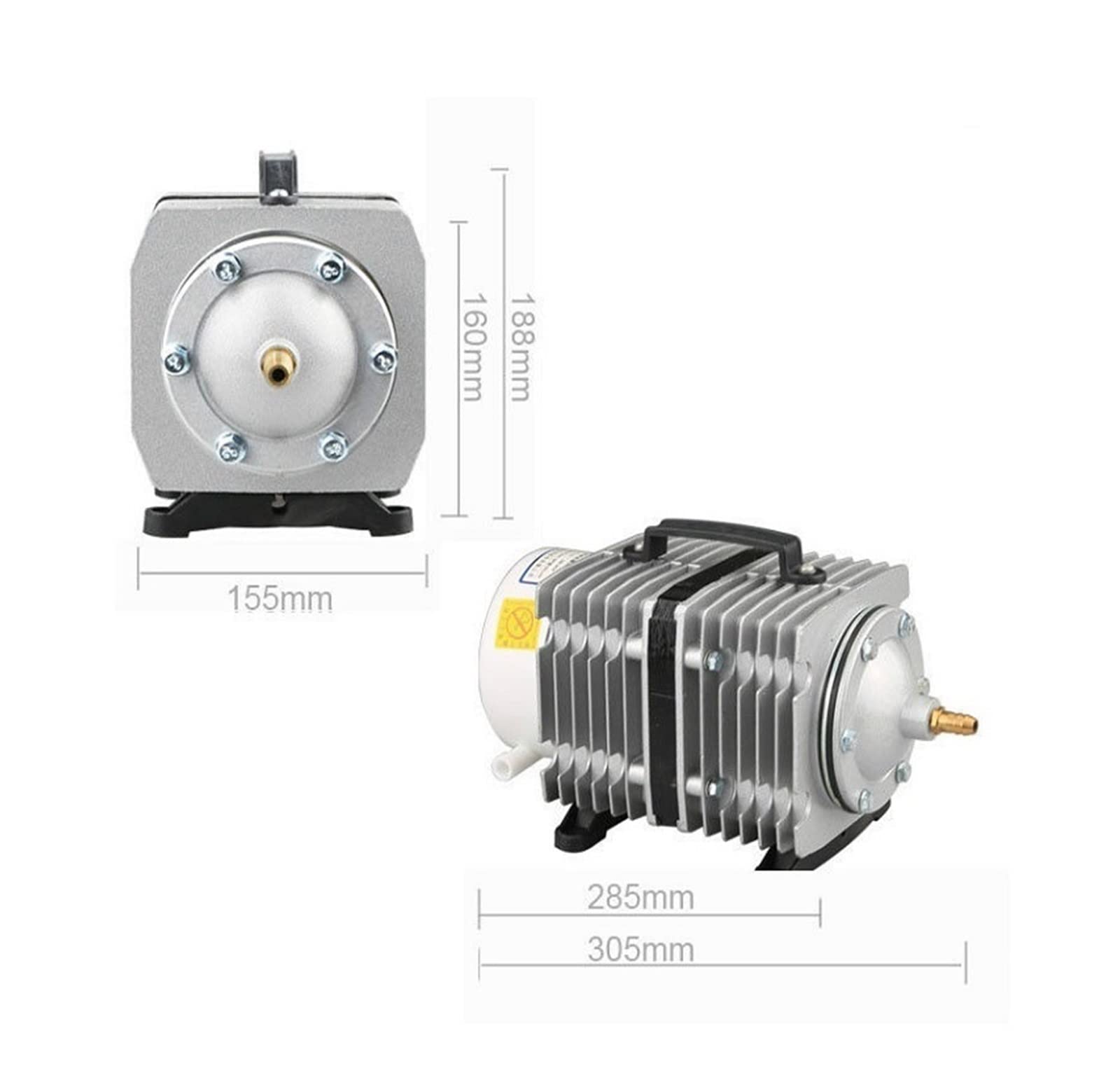 Mini Bomba pequeña Estanque de Acuario hidropónico con Bomba de Aire O2 de 20-300 l/min (Color : ACO004)