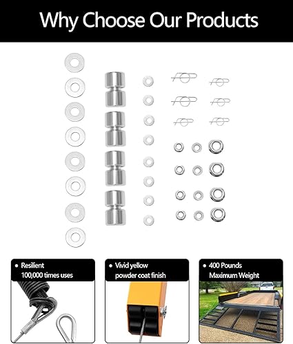 Vista 26 de Gledewen Kit de reemplazo de rodillos de asistencia de elevación de remolque, compatible con kit de asistencia de elevación de portón trasero