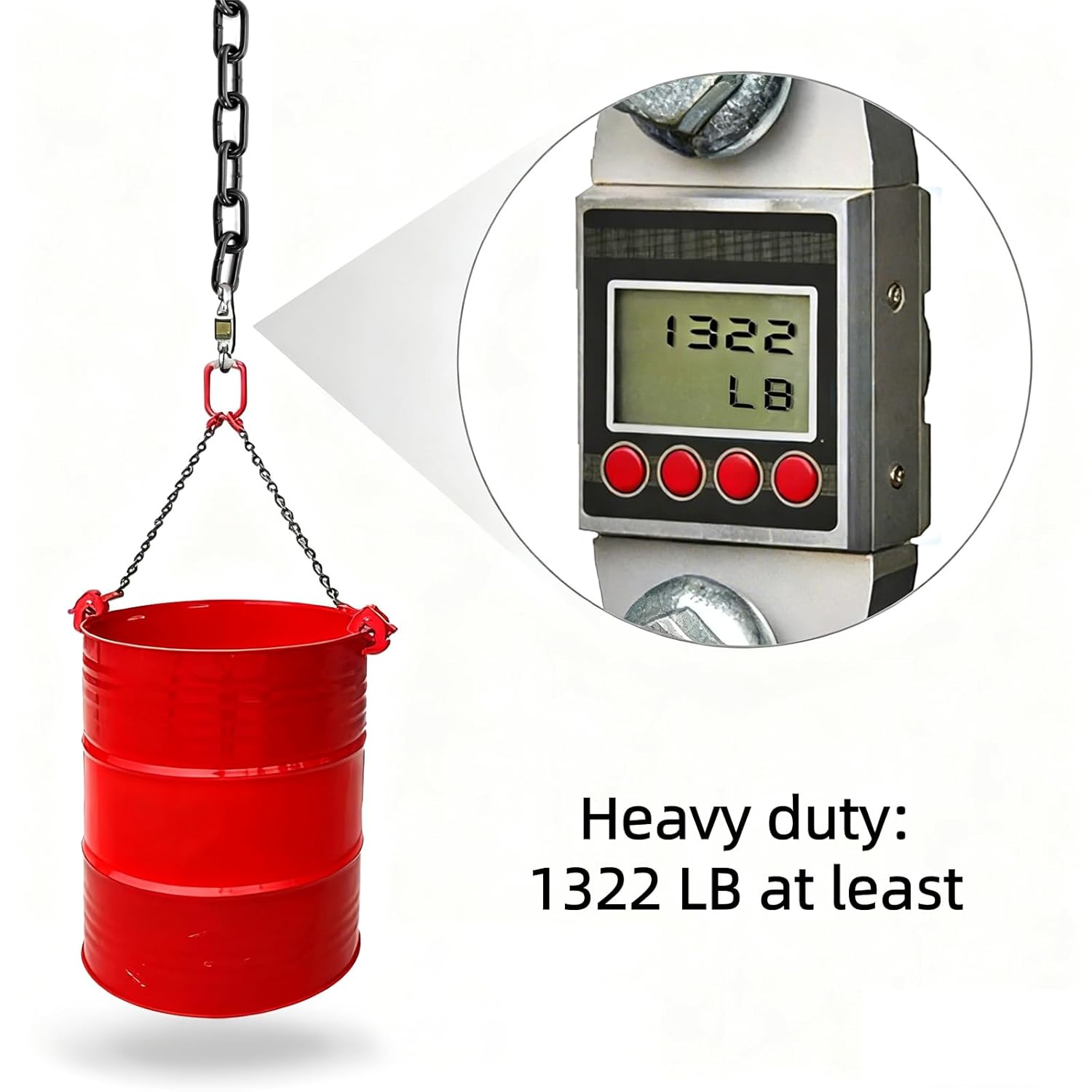 Long Black Chain Link 1/4" x 19.7 Ft, Heavy Duty Metal Porch Swing Chain for Hanging, Carbon Steel Coil Chains for Outdoor Fence, Punching Bag, Hammock Chair, Safe Working Load, Tie Down - Image 4