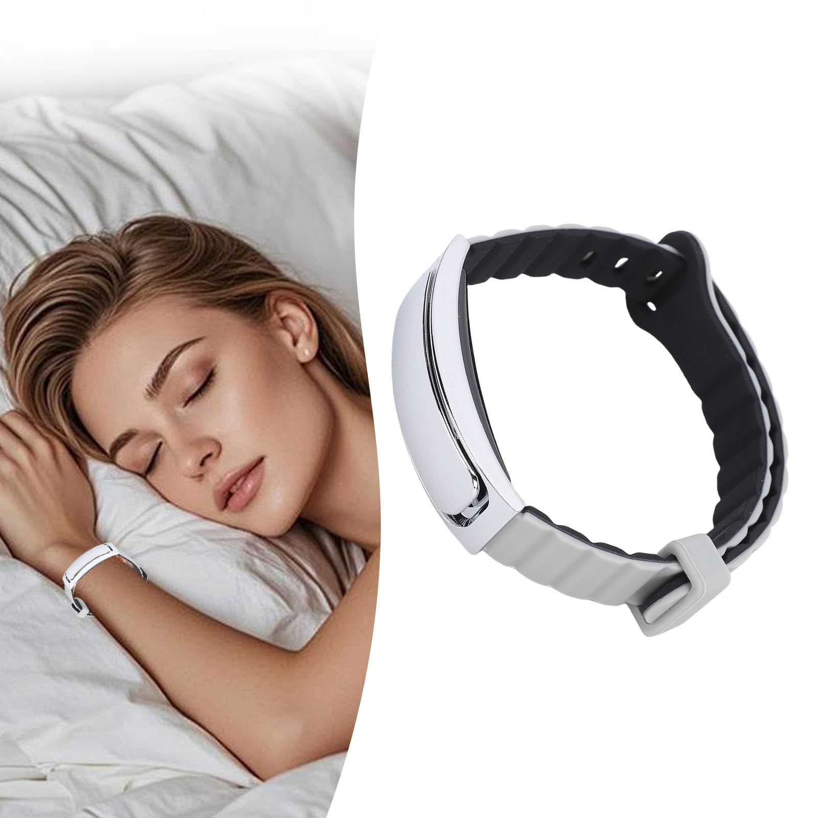 SIXRUN Pulsera Inteligente, Rastreador de Actividad con Contador de Pasos, Monitor de Sueño, Modos Multideporte, Selfie Remoto, Resistente Al Agua IP68, para Mujeres y Hombres (Silver)