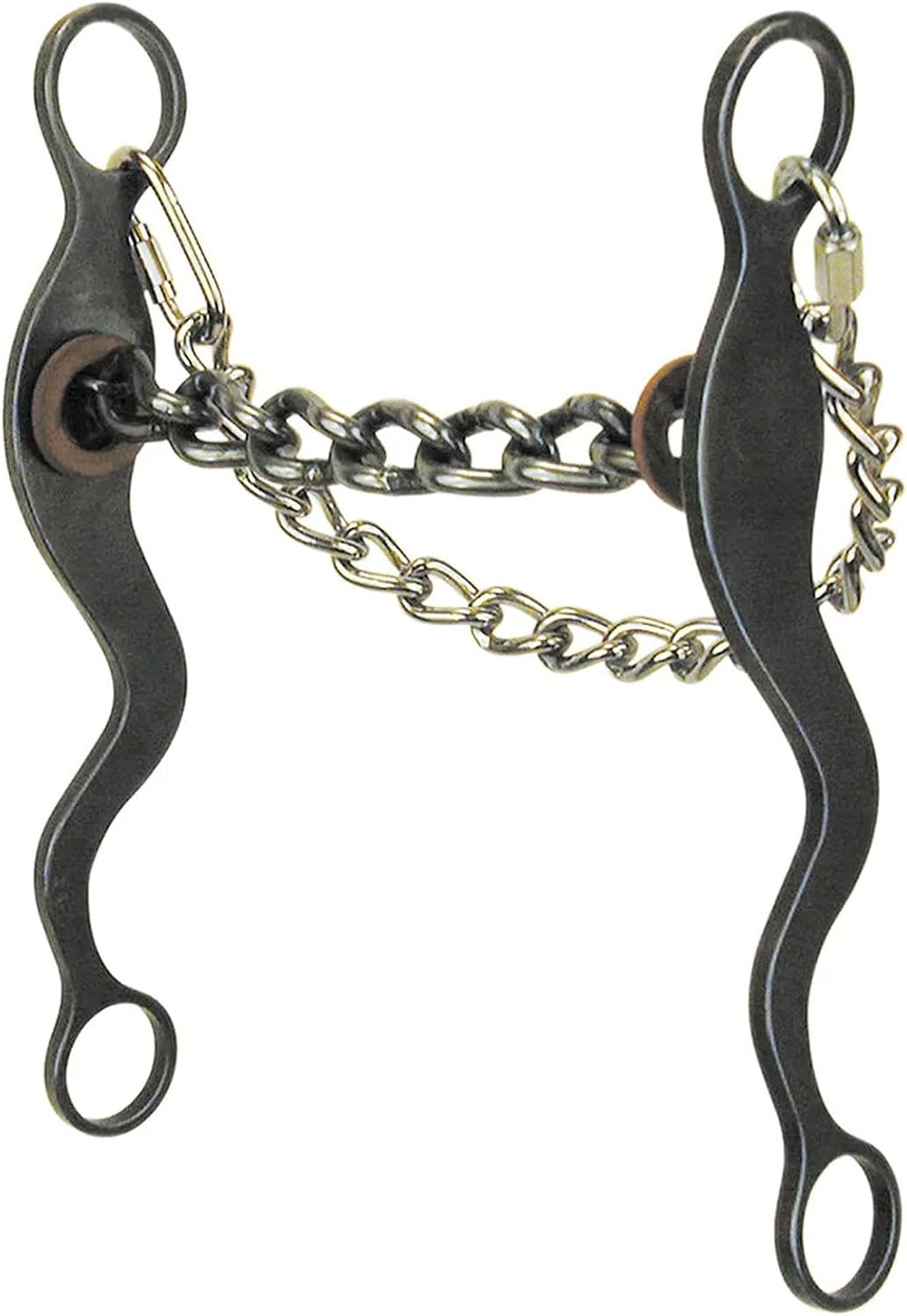Reinsman 533 Mike Beers Blue Steel Chain Bit | Stage D Curb Bit with 5" Large Chain Mouth & 8" Cheeks | High Leverage Horse Bit for Neck Reining, Western Riding & Advanced Training