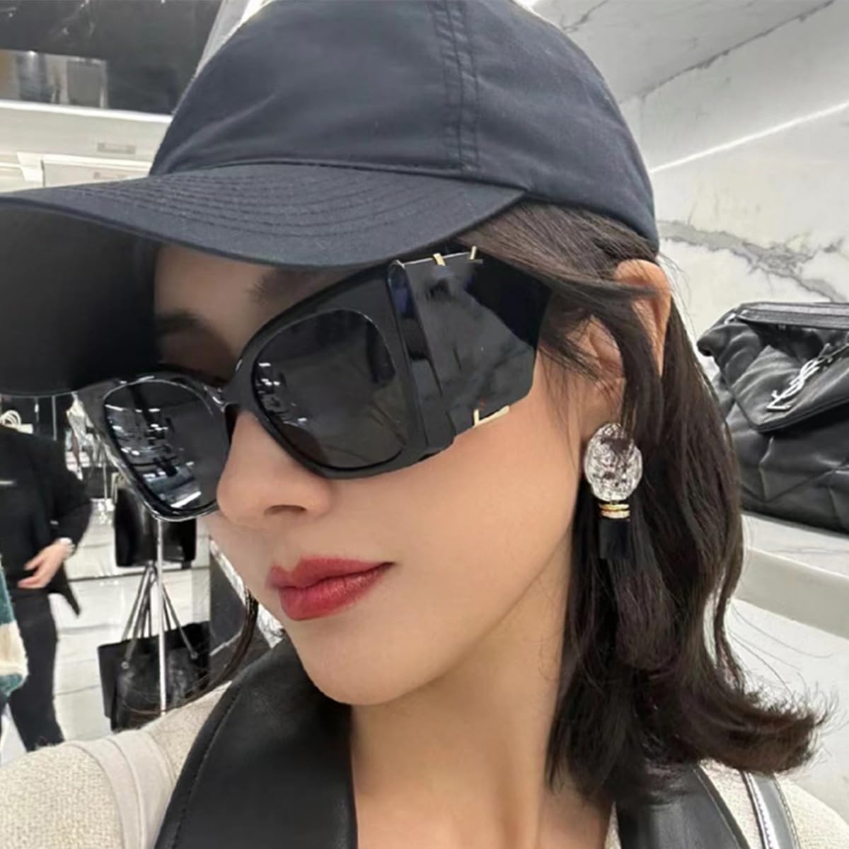 Women's Personality Oversized Cat Eye Sunglasses, Suitable for Photo, Driving, Fishing, UV Protection and Anti-Glare. - Image 6