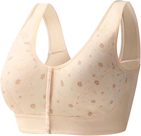 ZunFeo Daisy Bra for Seniors, Sports Push Up Bras for Women, Wireless High Support