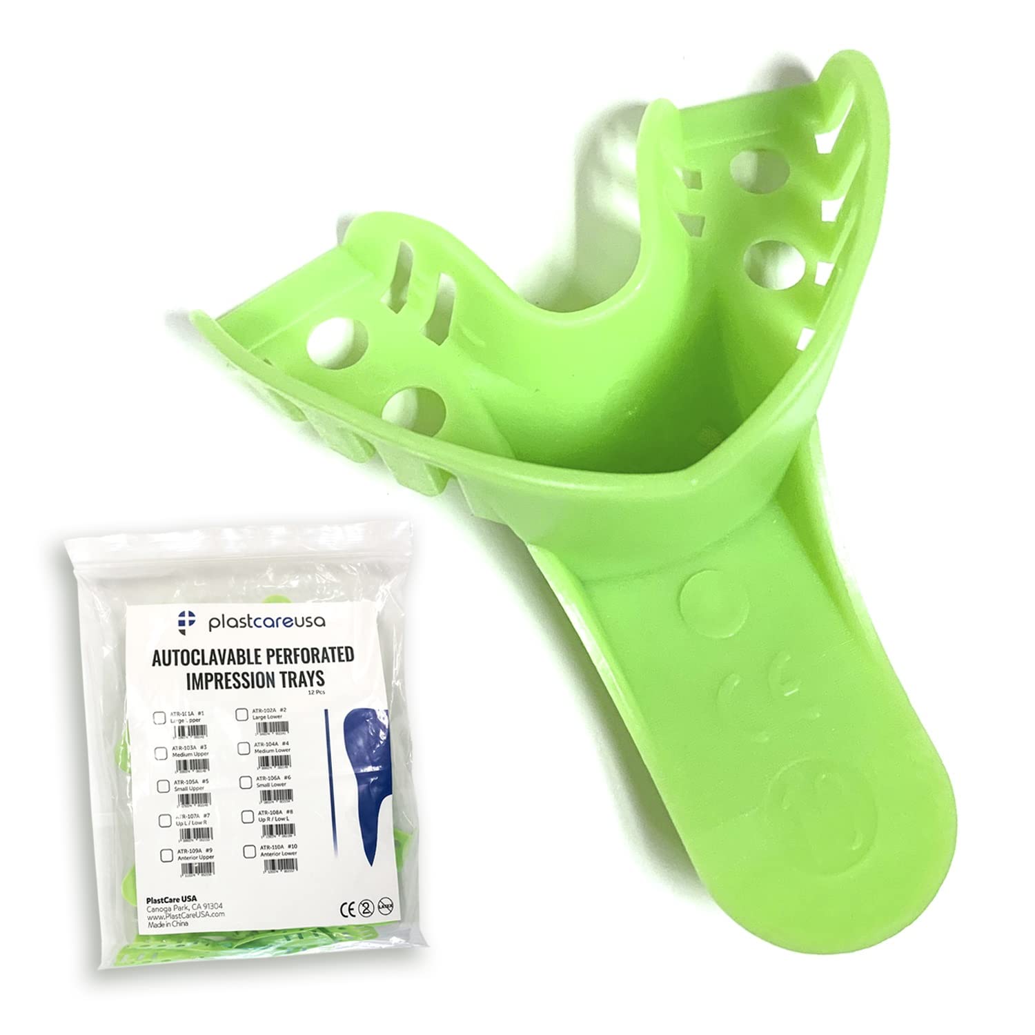 Amazon.com: Autoclave Perforated Dental Impression Trays, Green