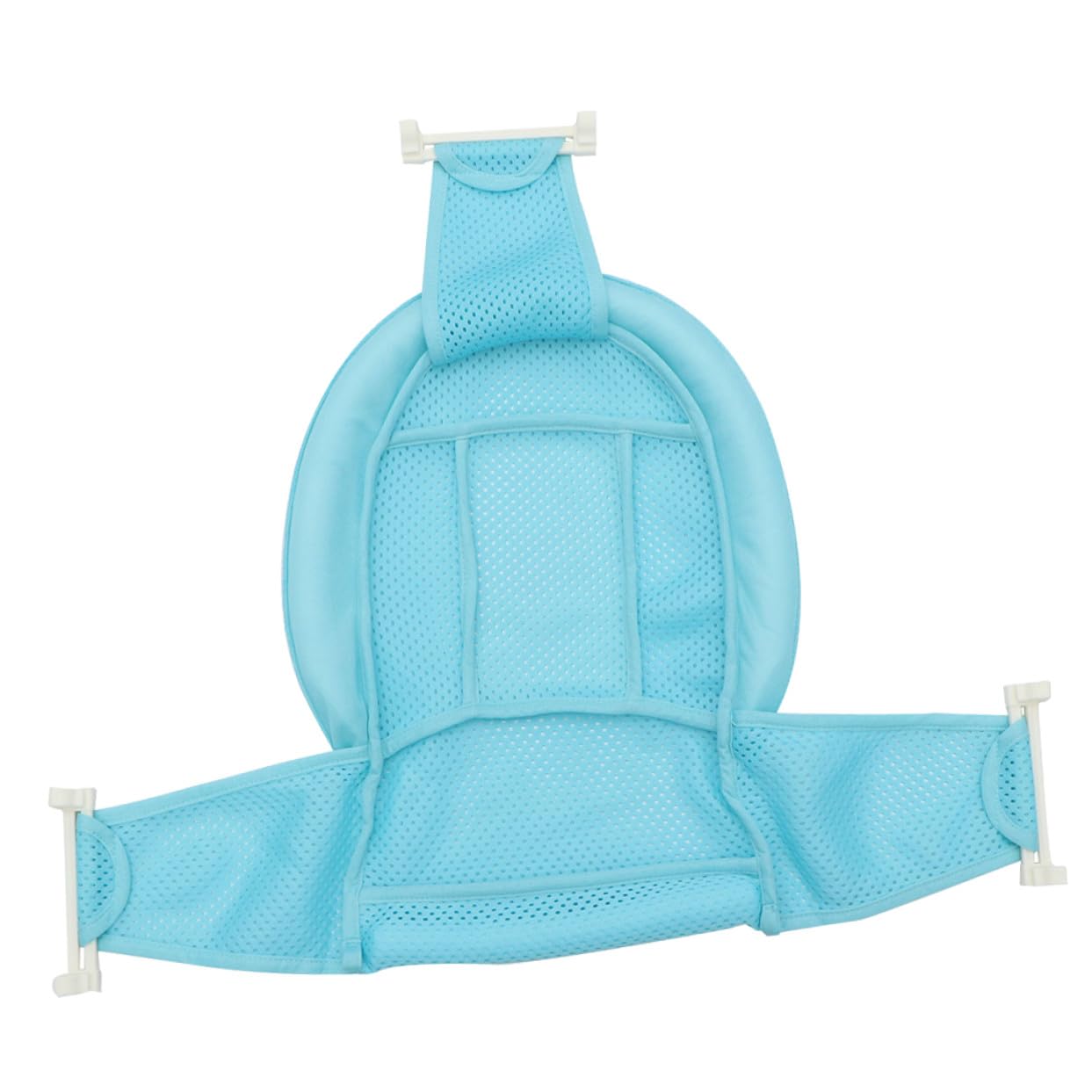 2pcs Bath Support Nets Non-Slip Mesh Cushions for Tub Shower Seat Blue Bath Seat for Newborns and Babies