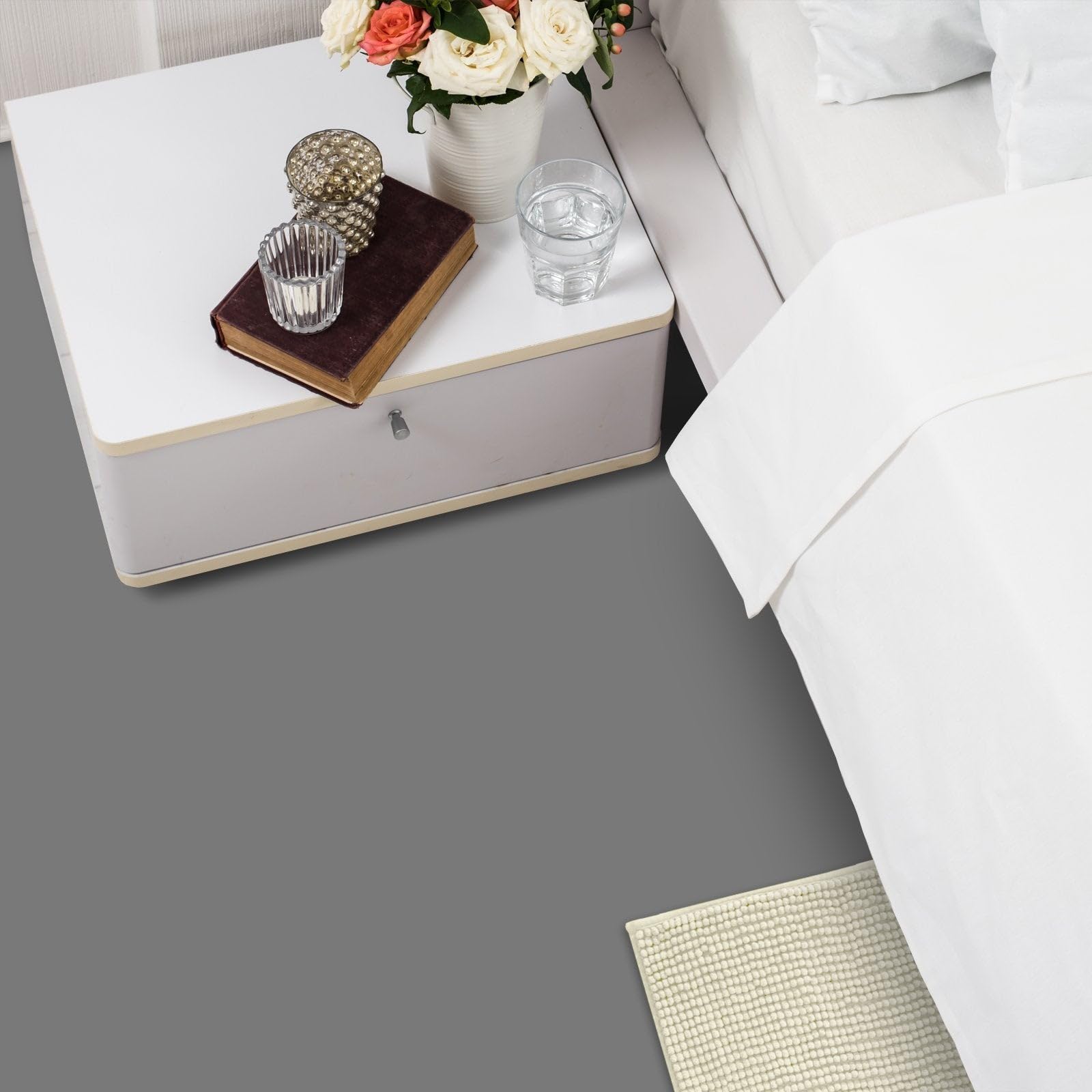 KARAT Revêtement de Sol CV Expotop - Sol en PVC - Antidérapant et Facile d'entretien - Moquette de Sol en PVC pour Cuisine Salon Couloir Salle de Bain - sans phtalates (200 x 250 cm, Gris)