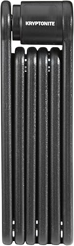 Miniatura 7 de Kryptonite Candado plegable para bicicleta, compacto, ligero, de alta seguridad, antirrobo, plegable, con 2 llaves y soporte para bicicletas