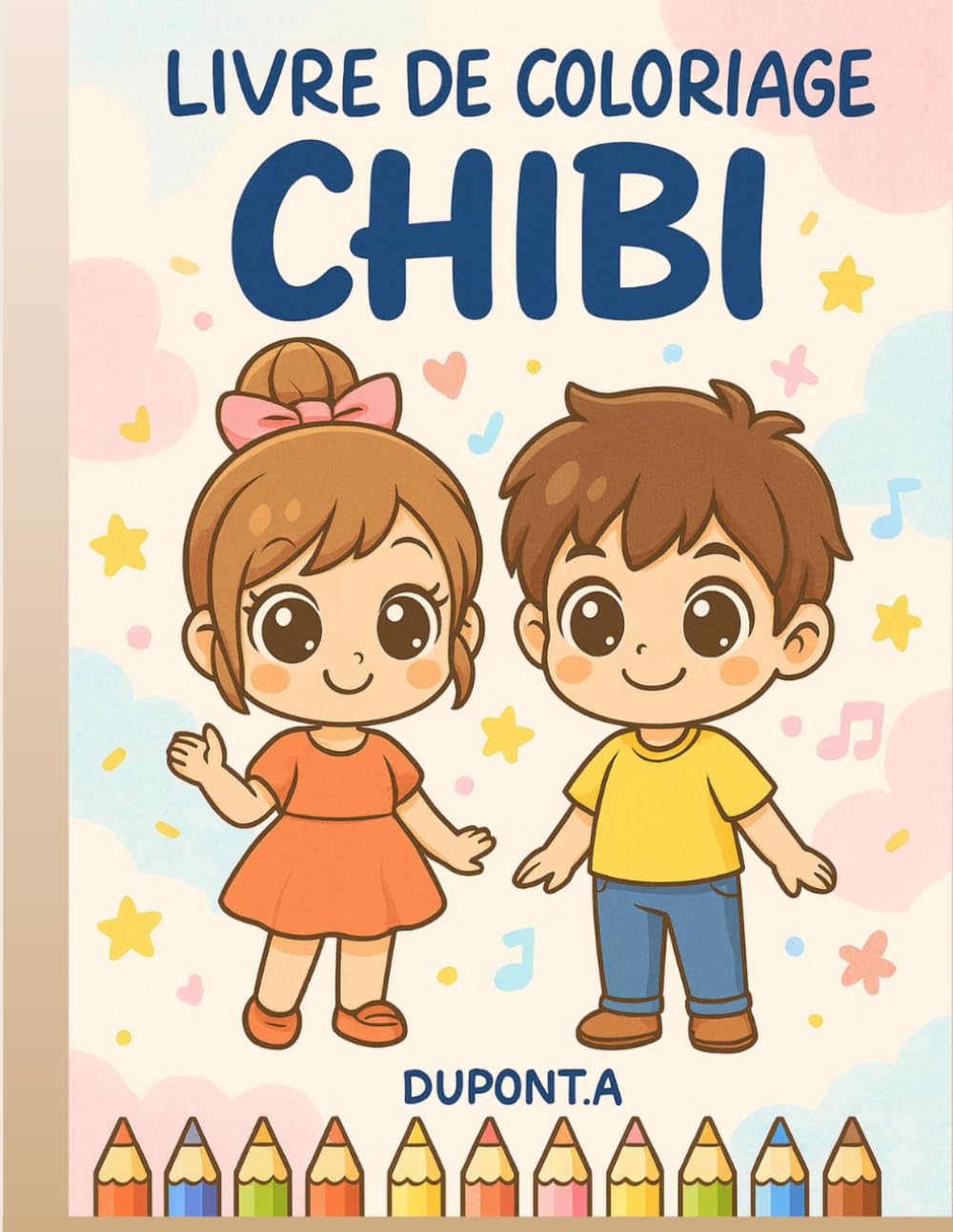 Livre de coloriage CHIBI: 60 pages A4 • Dessins mignons • Contours nets