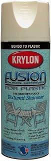 K02524000 Fusion for Plastic Textured Shimmer Aerosol Spray Paint, 12-Ounce, White Sands