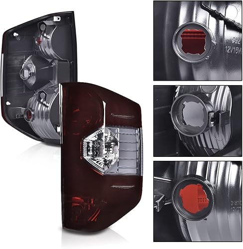 Miniatura 7 de G-PLUS Luces traseras compatibles con Toyota Tundra 2014-2021, luces de freno para conductor y pasajero, luces traseras, Faros Traseros, lente