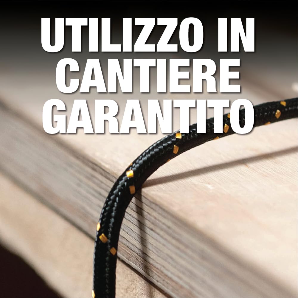 DEWALT Heavy Duty Cavo di Ricarica per iPhone, Confezione da 2, [Certificato Apple MFi], Cavo Lightning a USB da 1,2 m, Ricarica Rapida Compatibile con iPhone 14/13/12/11/13 Pro/13 Pro Max