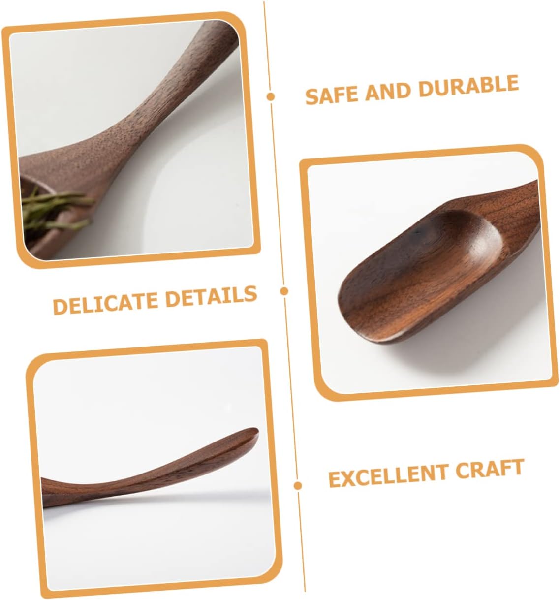 Wooden Tea Scoop with Long Handle Practical Smooth Spoon for Loose Tea Leaves Bath Salt and Milk Powder Versatile Kitchen Gadget for Home Brewing and Serving