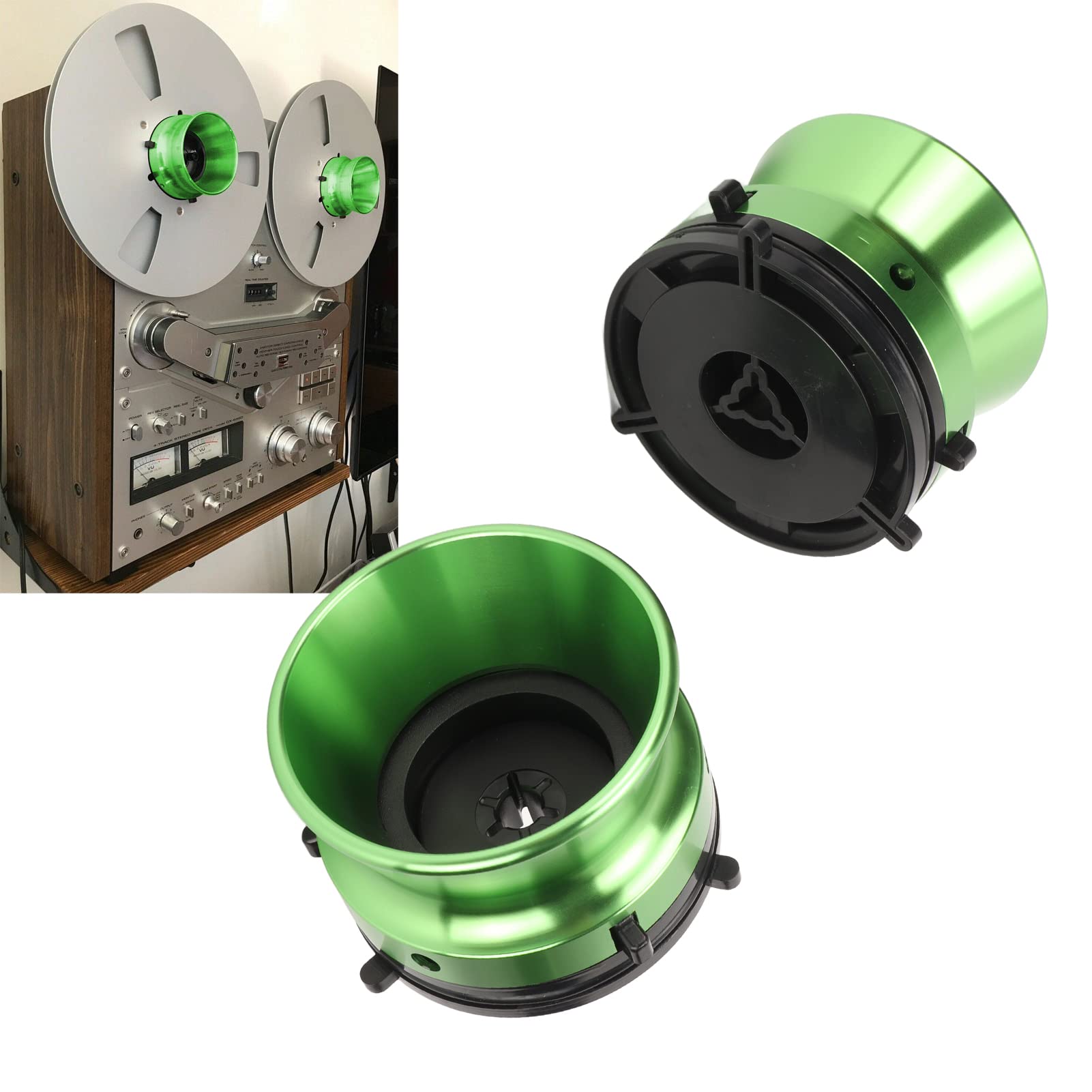 1 Par Nab Hub Adaptadores, Carrete a Carrete de Cinta Nab Hub Adaptador, 10 Pulgadas Abridor de Aluminio Pulido Nab Hub Adaptadores para Studer para Akai para
