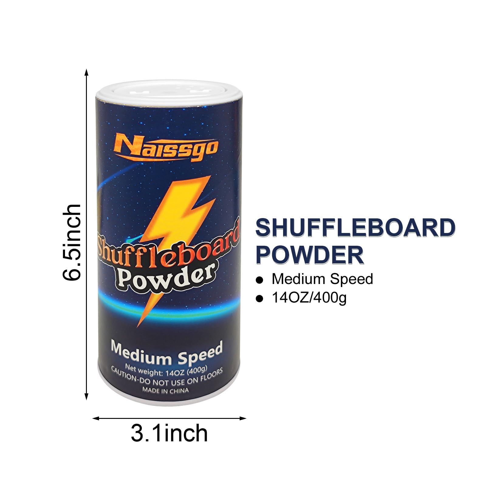 Shuffleboard Sandwachs-Shuffleboard-Pulver-Set mit Mini-Kehrschaufel und Besen, 2 Dosen (6 x 35 ml)