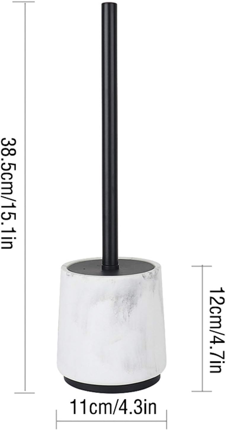 Toilet Brush Holder Resin Toilet Brush Set with Base and Lid Compact Design Does Not Take Up Space and Suitable for Toilet Brush in Any Style of Room Toilet Brush Holders