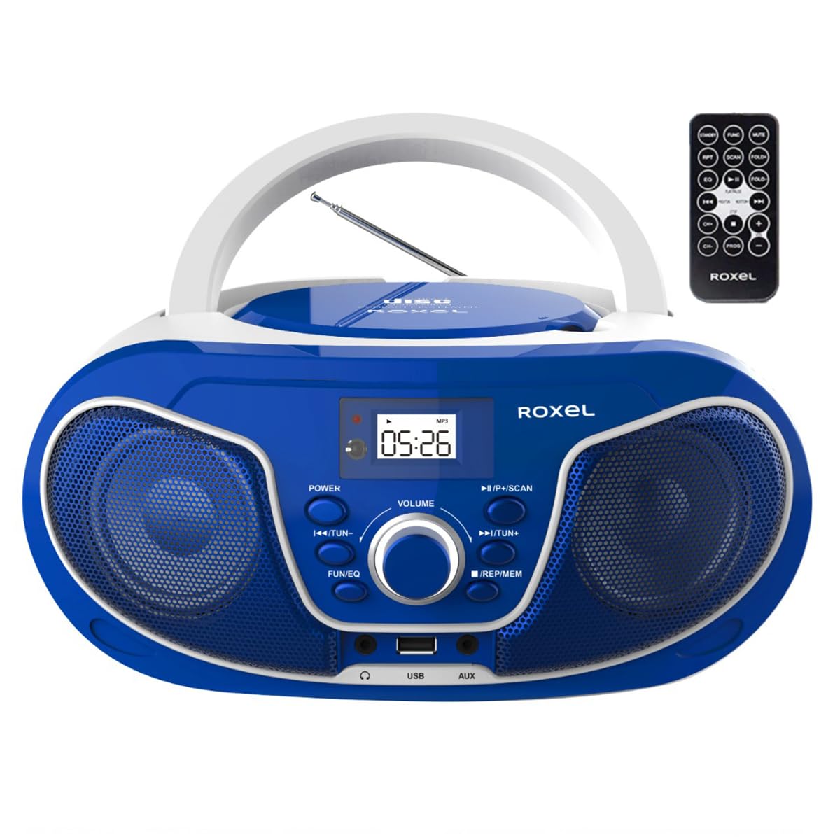 Buy Roxel RCDS70BT Portable Boombox CD Player with Remote Control, FM