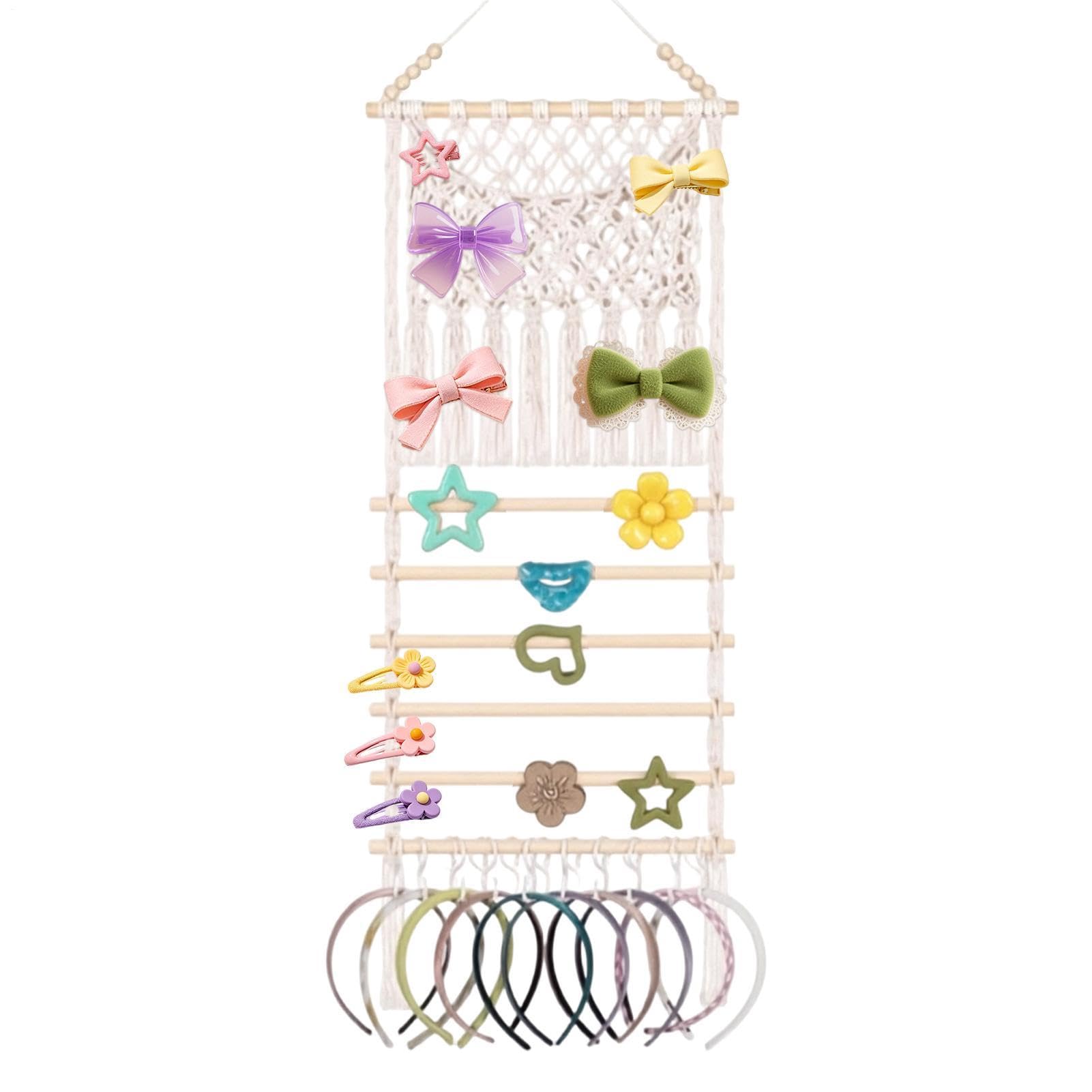 Organizador de pinzas para cabello para solucionar el desorden de gomas y lazos en el baño