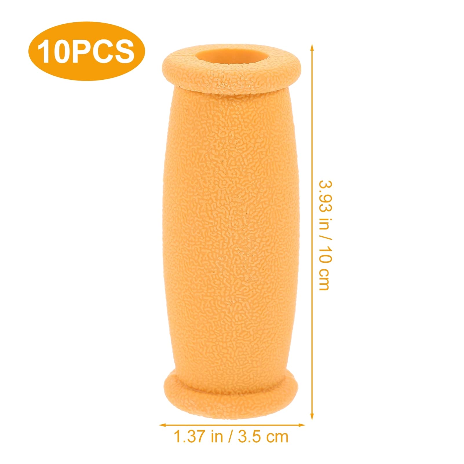 Empuñadura de Muleta Amarilla Tpr, 10 Piezas, Accesorio | Bastón y Crutch, Ligera y Antideslizante, Fácil de Limpiar, Material