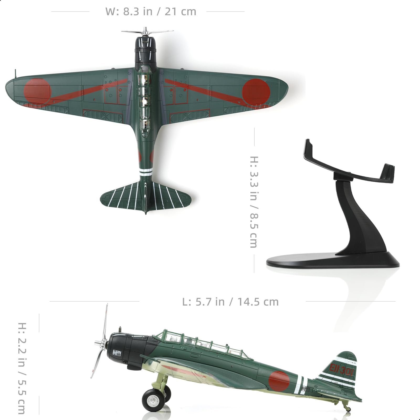 Amazon.co.jp: NUOTIE 1/72 日本タイプ 97 海軍攻撃機モデル 第