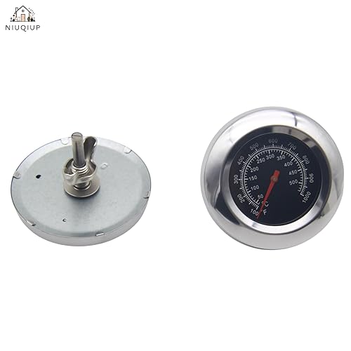 Miniatura 4 de Paquete de 2 termómetros para parrilla, medidor de temperatura analógico de 3 pulgadas, 100-1000 F para barbacoa, parrilla de carbón, ahumador,