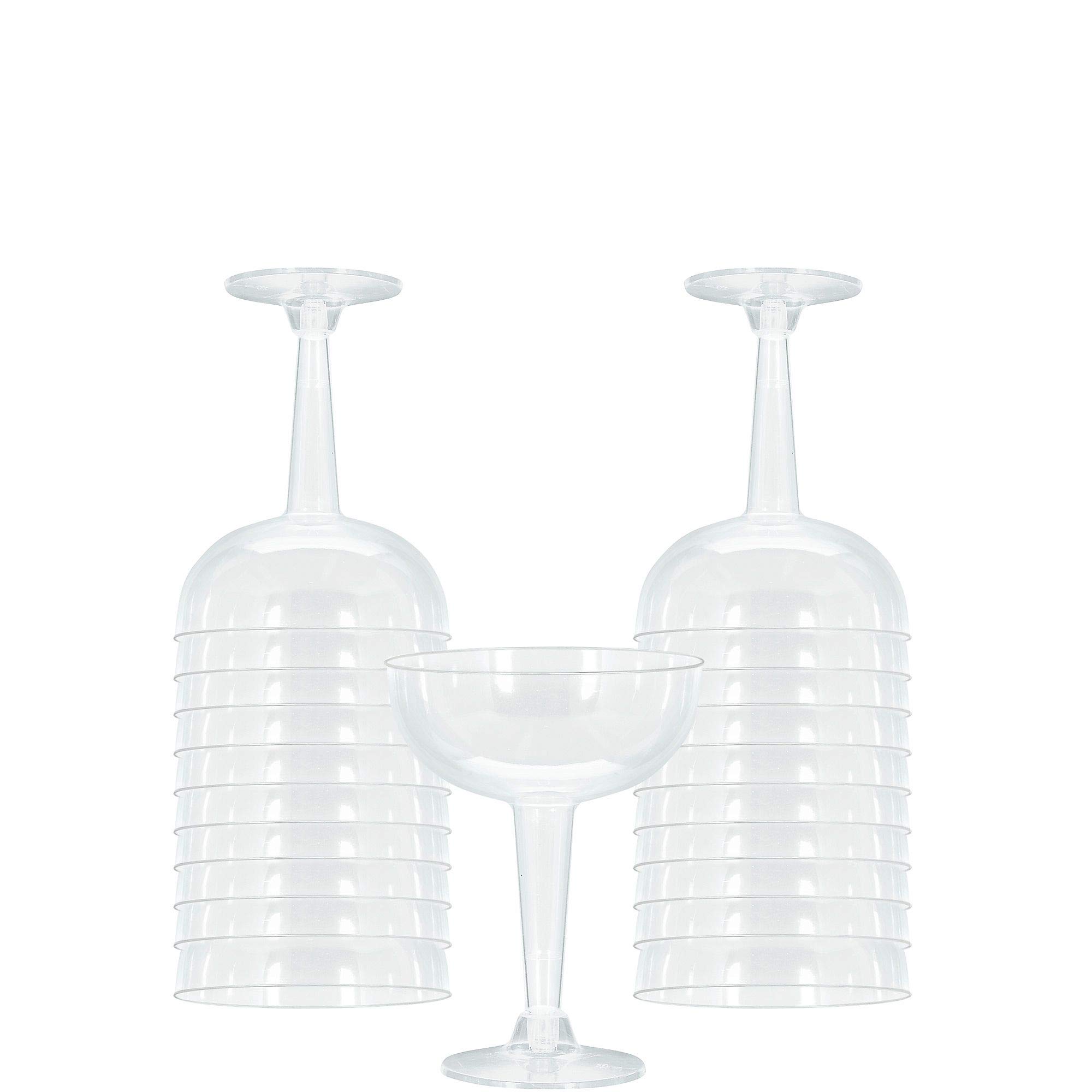 Amscan 350261 Tassen, Kunststoff, Transparent