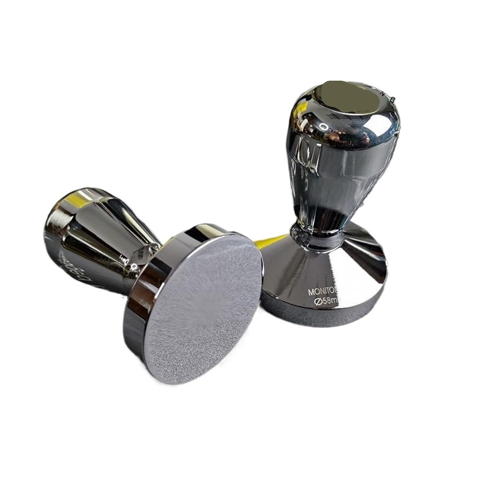 Llenado Prensa De Polvo Sólido De 51 Mm Distribuidor De Polvo De 58 Mm Acero Inoxidable 53, Martillo De Café En Polvo Mango De Acero Italiano Roscado.(Tread base 53mm)