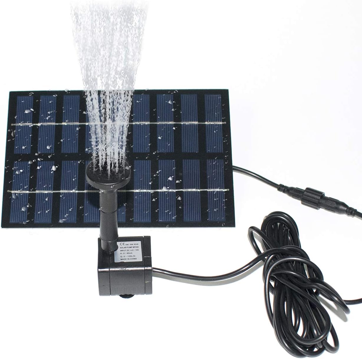 ROADTEC Solar Fountain Pump for Birdbath, 1.8W Solar Water