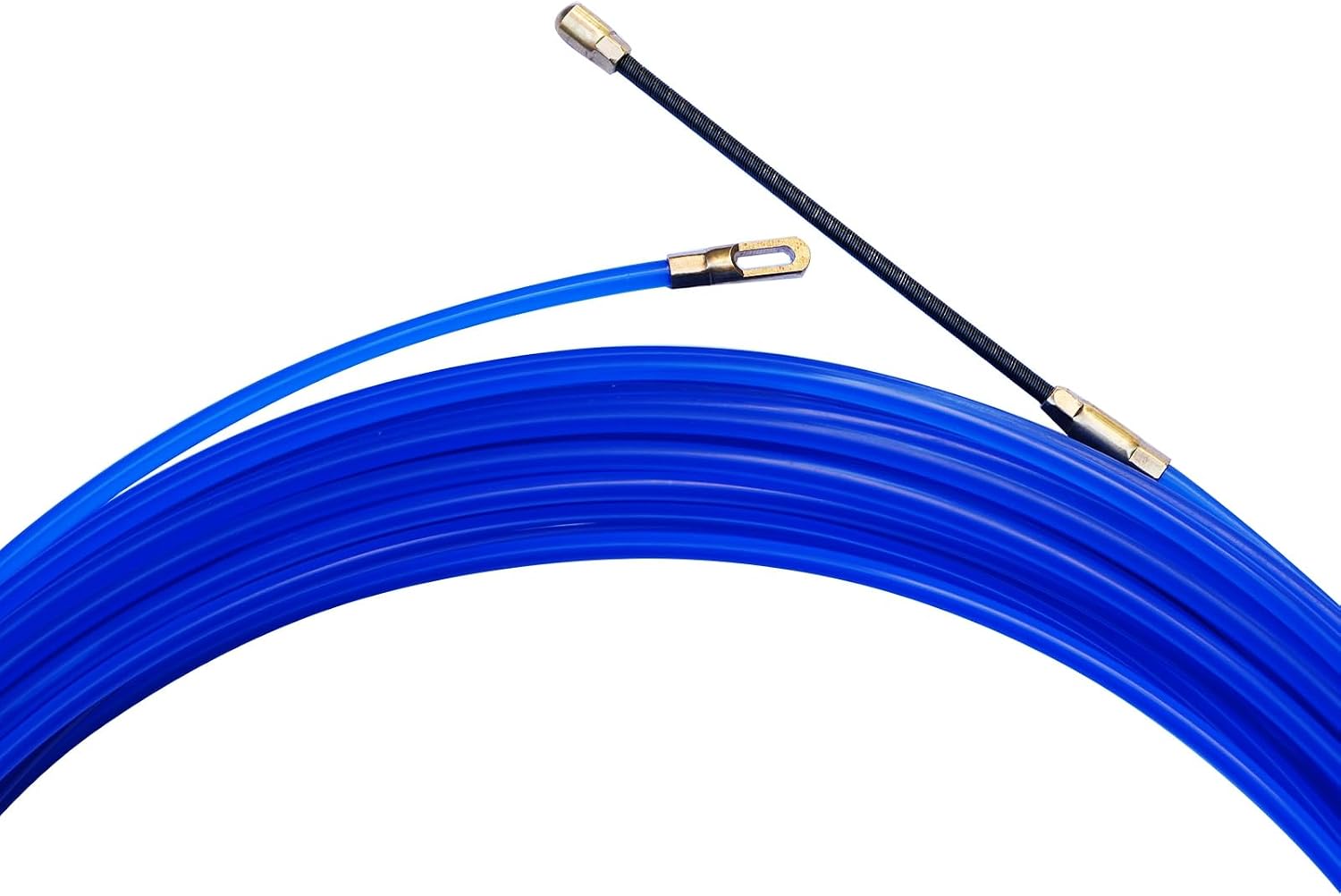 4MM 100FT Electrical Fish Tape Wire Puller with Fastener Electrical Cable Rod Threader Fishing Tape Rod Blue 30M