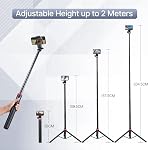 ULANZI MT-79 Extendable Tripod Aluminum, 81" Portable Adjustable Light Stand with 1/4" Screw, 360° Ball Head Camera Phone Tripod for Camera Video Light Smartphone, Lightweight for Travel