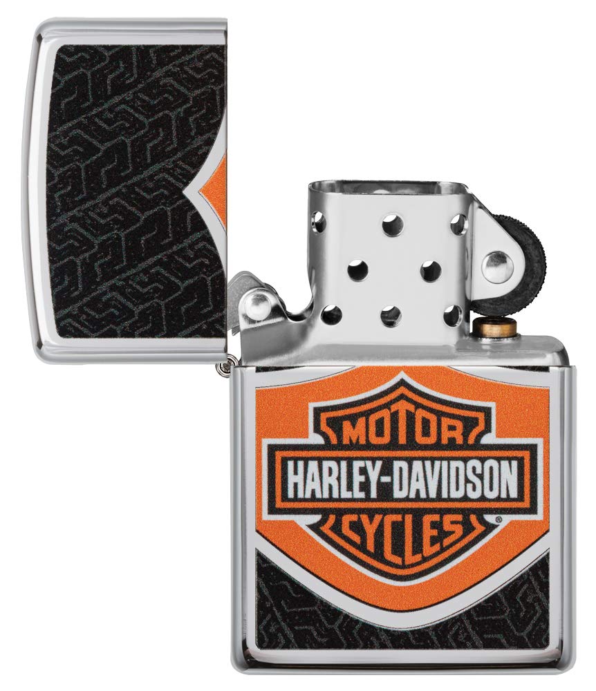 Accendino Zippo Harley-Davidson - Antivento, Ricaricabile, Cromo Lucido - Made In USA, Garanzia A Vita - Foto 11