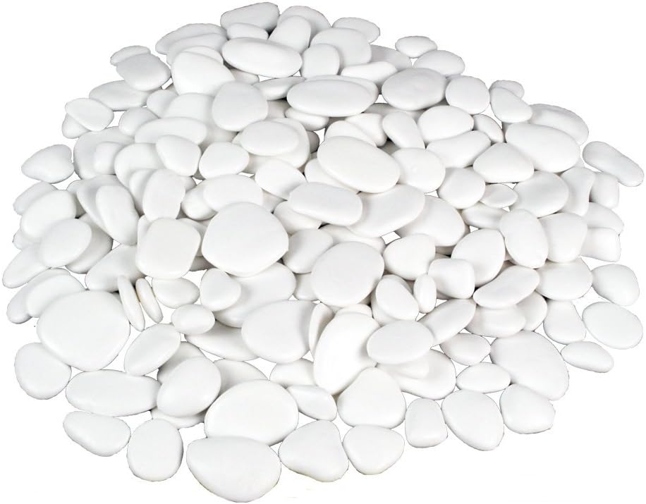 Polar Planters Synthetic River Rock - White - Over 125 Rocks for Plant Topdressing, Landscaping, Decoration, Crafts & More