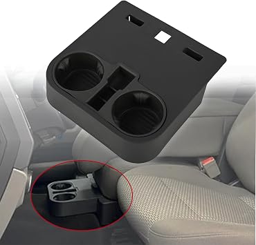علبة حامل كأس أرضية وحدة التحكم المركزية HC3Z-2813562-AB متوافقة مع حامل كأس Ford F150 2015-2020 / F250 F350 F450 Super Duty 2017-2022 Jump Seat Extra Cup