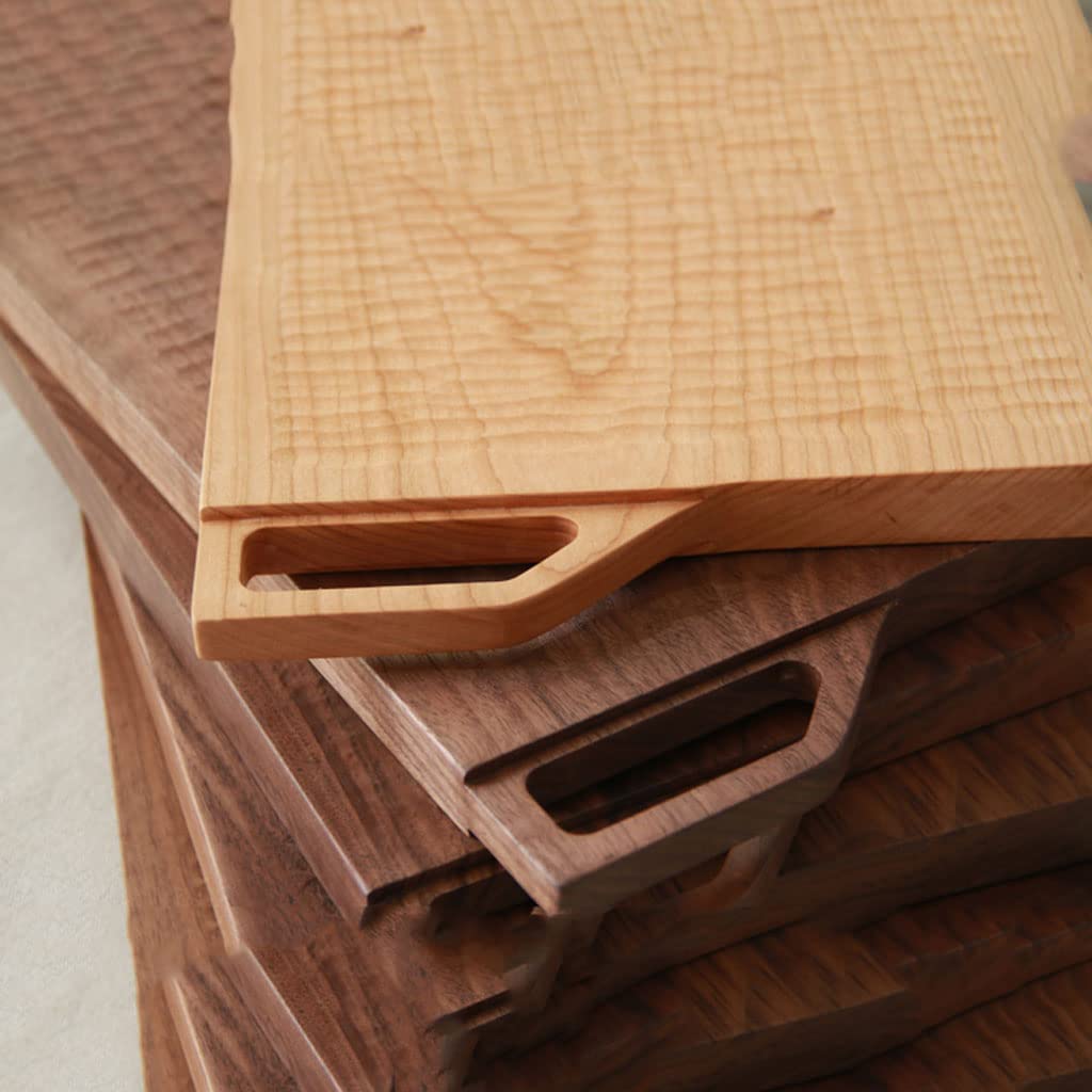 Planche À Découper Double Face pour Cuisine Grande Planche À Découper en Bois avec Poignées pour Pizza Pain Planche À Découper Plateau Fournitures De Cuisine,