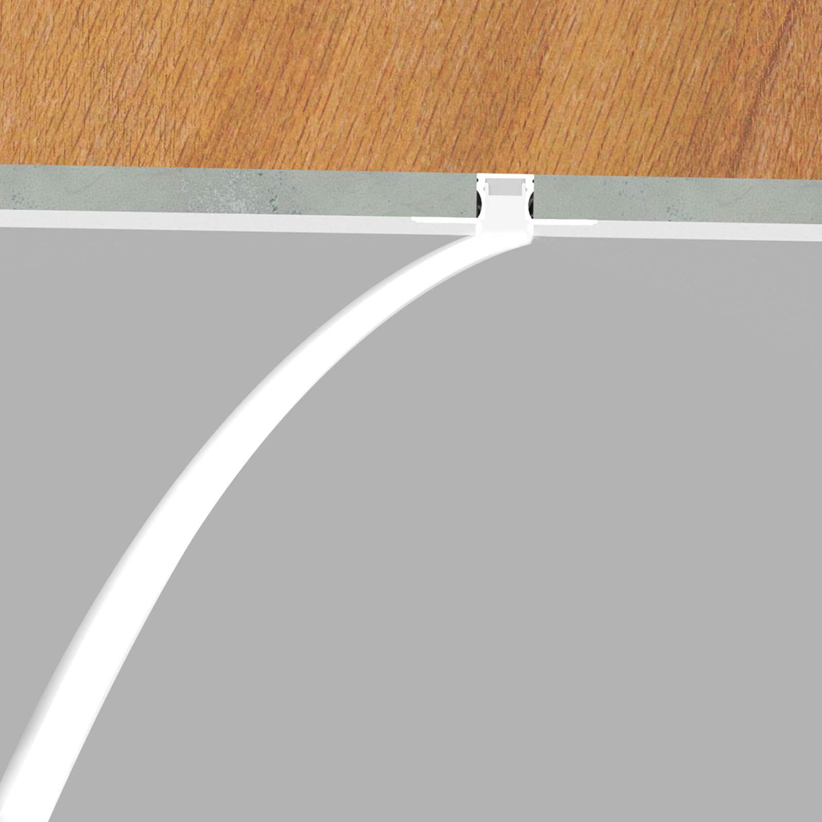 Profilo per cartongesso, 5 x 1 m, pieghevole in alluminio per strisce LED, profilo flessibile per cartongesso, profilo LED in alluminio, strisce LED con diffusore lungo in silicone