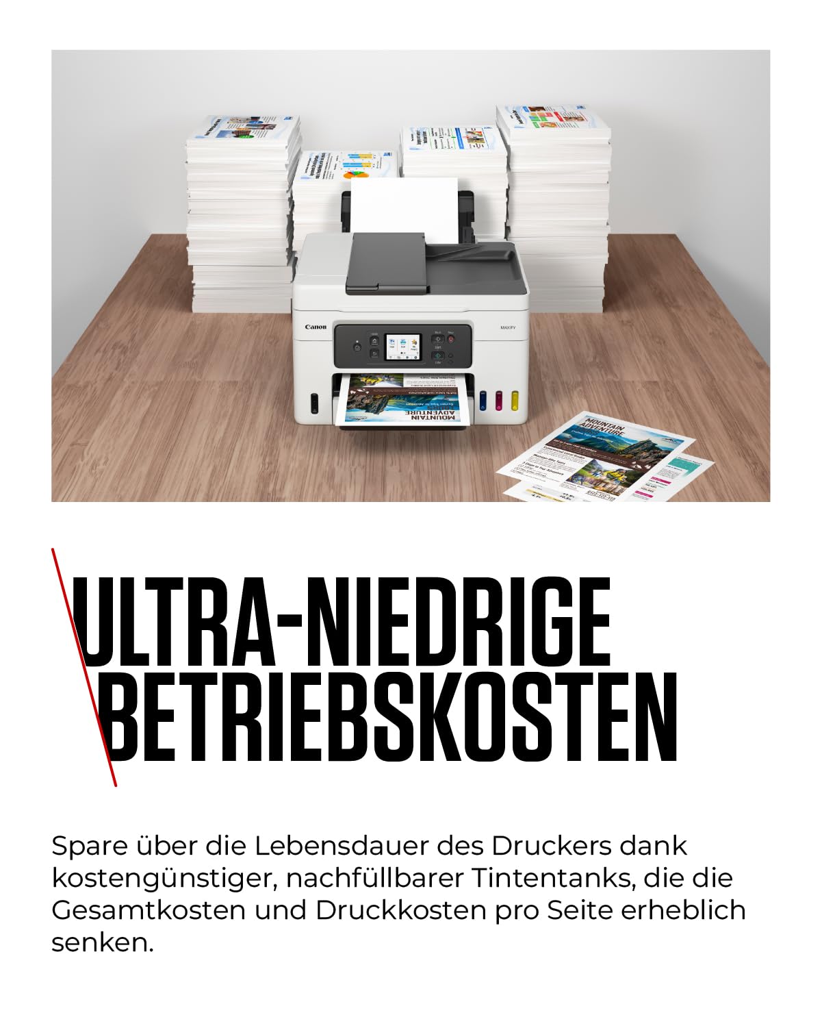 Canon MAXIFY GX4050 Drucker für den Heimgebrauch & Büro – Farbdrucker & Scanner All-in-One Kabellos | MegaTank Tintenstrahldrucker, Kopierer, Scanner & Fax | WLAN, Ethernet & USB-Verbindung A4-Drucker