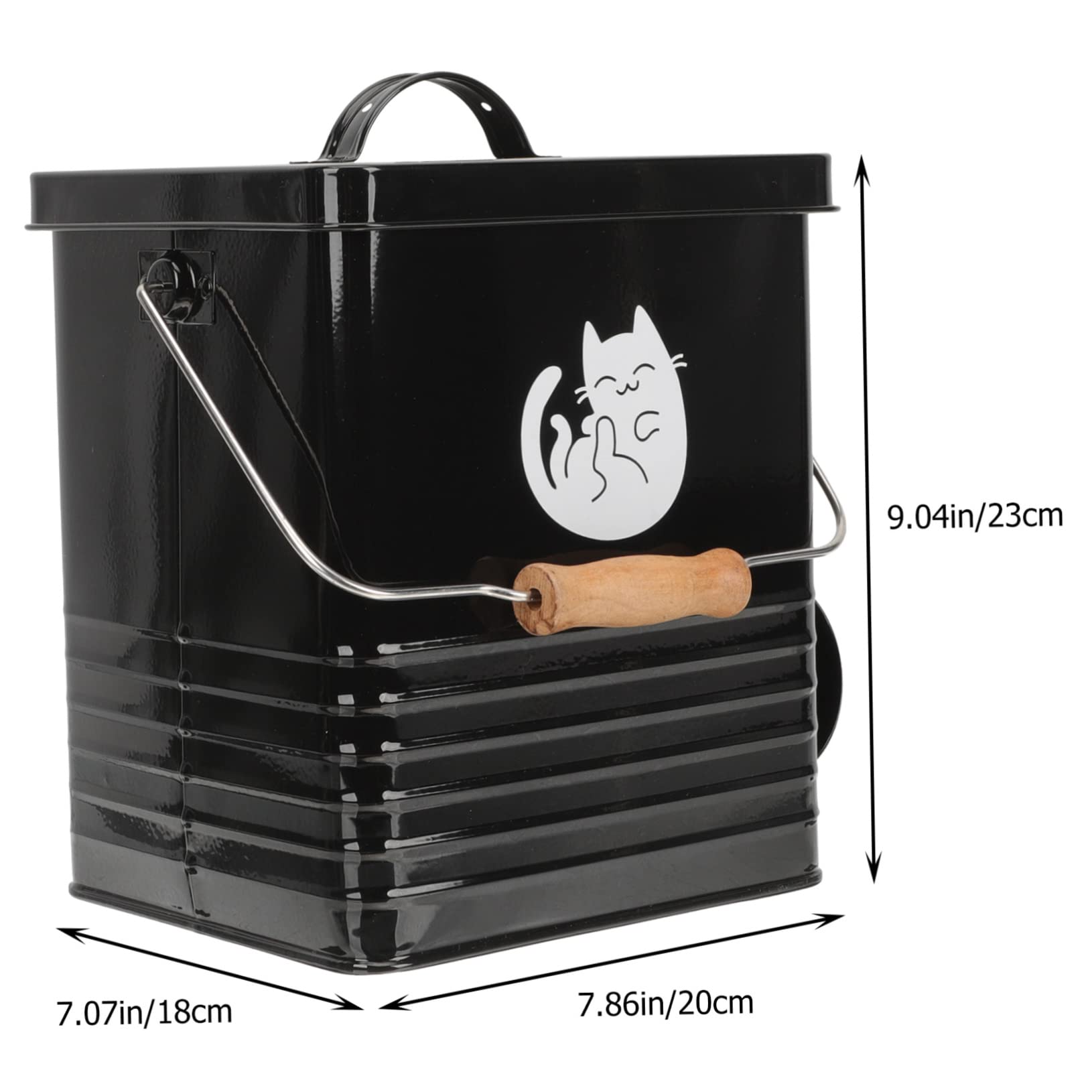 Caja De Almacenamiento Para Mascotas Cubo De Comida Para Gatos y Perros Diseño Práctico