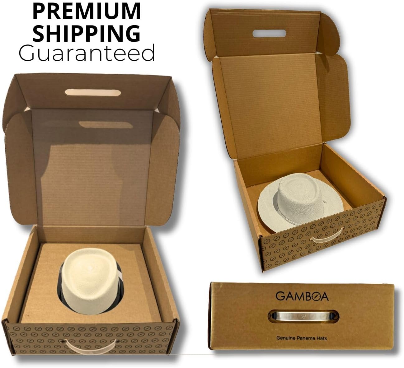 Gamboa Original Panama Hat for Men and Women Fedora Straw Summer Beach Sun Hat White Protection UV UPF50+ - Image 2