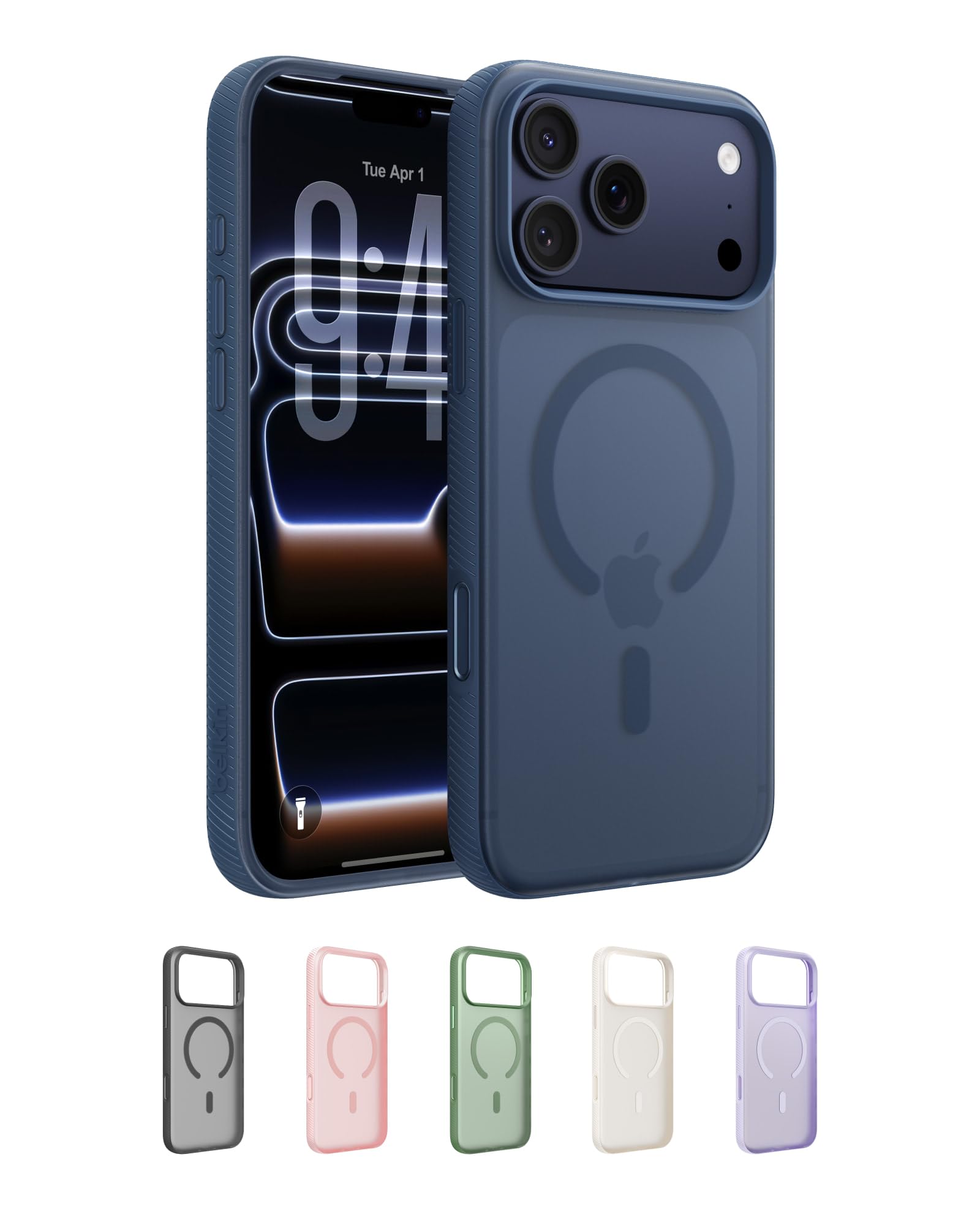 Coque de Protection Belkin SheerForce Grip pour iPhone 17 Pro Max - Bleu