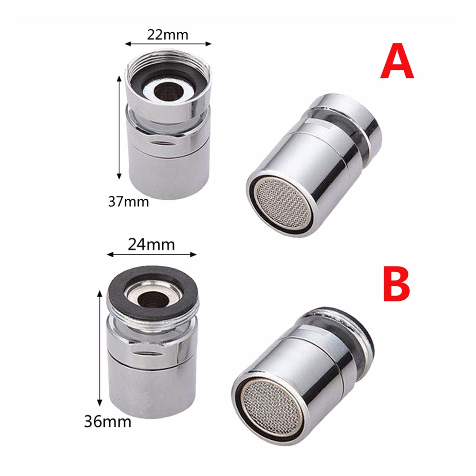 Perlator kranu Adapter do kranu do zlewu kuchennego 1 szt. Bateria kuchenna i łazienkowa Aerator, elastyczny stopień Aerator Opryskiwacz Wylot Obrotowy kran Oszczędzający wodę Głowica dyszy kranu