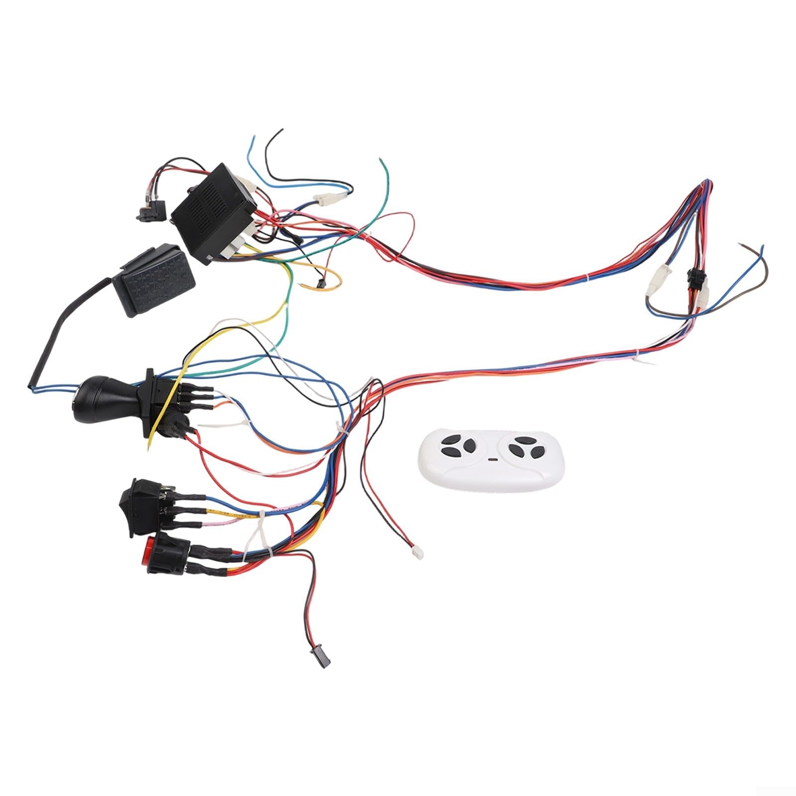Yhenlovtt Ensemble de télécommande pour voiture électrique pour enfants avec récepteur sans fil 2,4G pour voiture à monter pour enfants, ensemble de câblage de modification DIY pour modèles 6V 12V