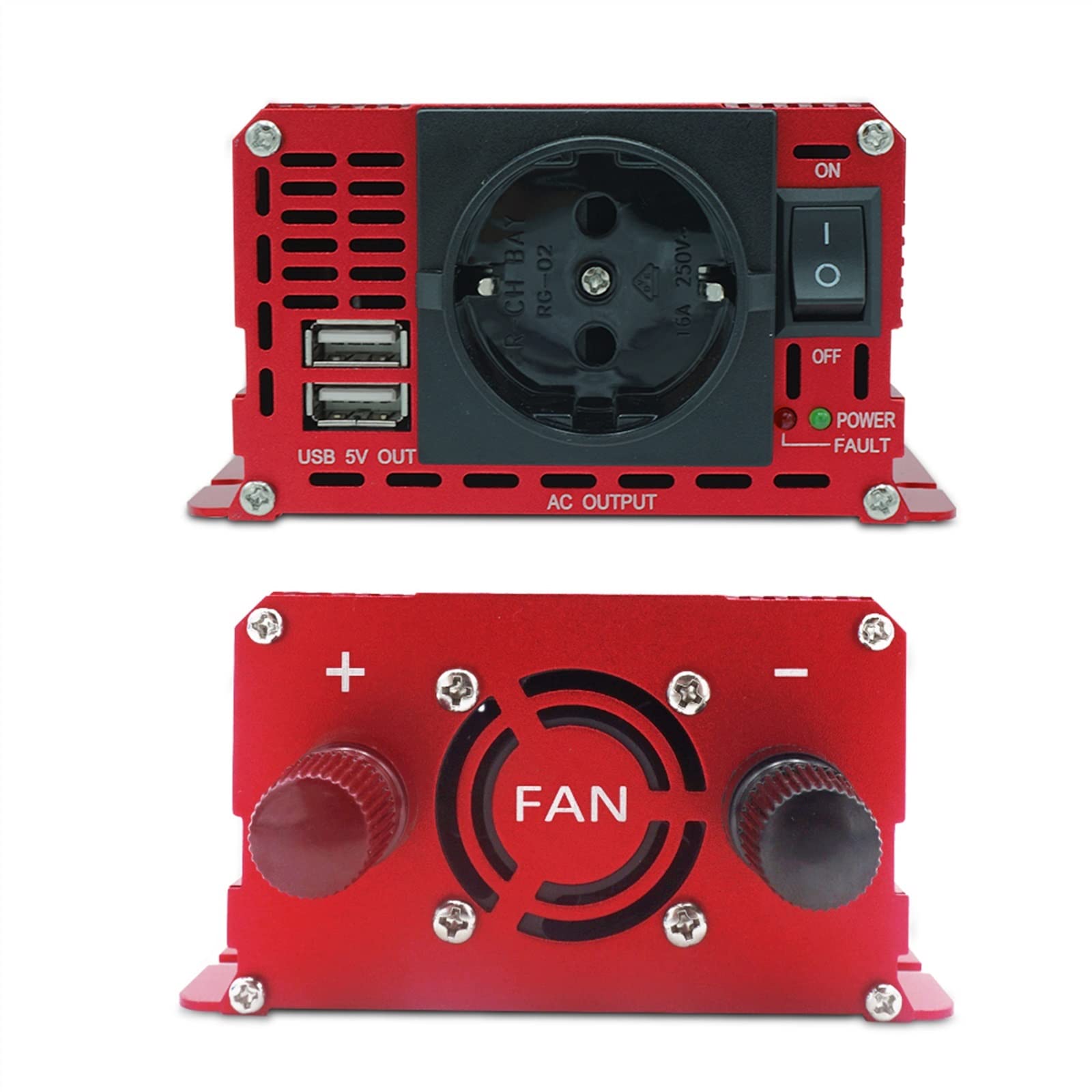 Inversor de Coche Pantalla LCD DC 12V a AC 220 1500W / 2000W / 2600W Transformador de Alta frecuencia de Potencia 12 220 Camping(12V 2000W)